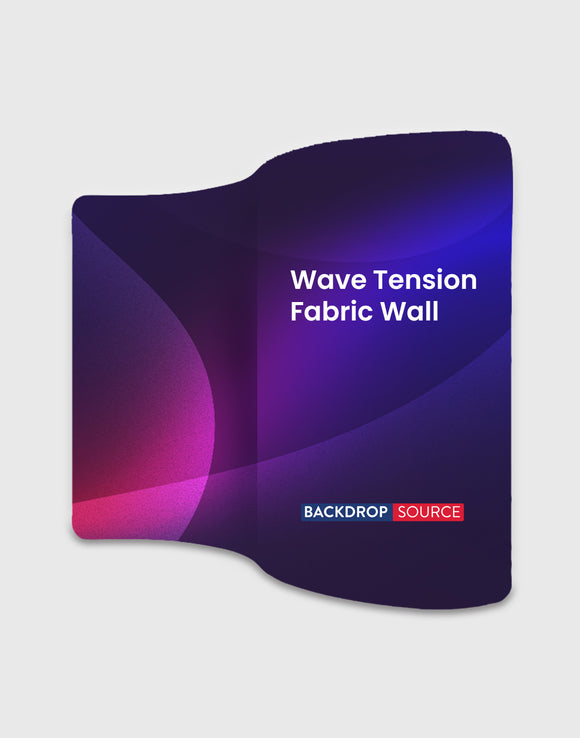 S Shape Wave Tension Fabric Media Wall