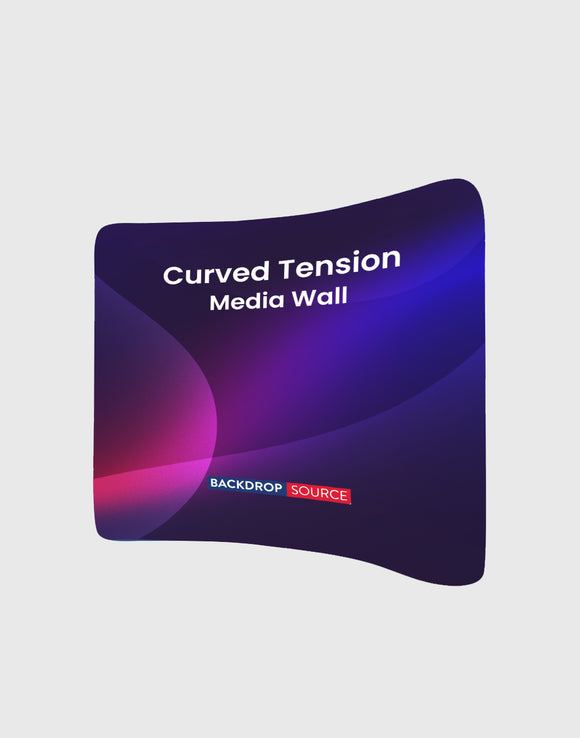 Curved Tension Fabric Media Wall Display