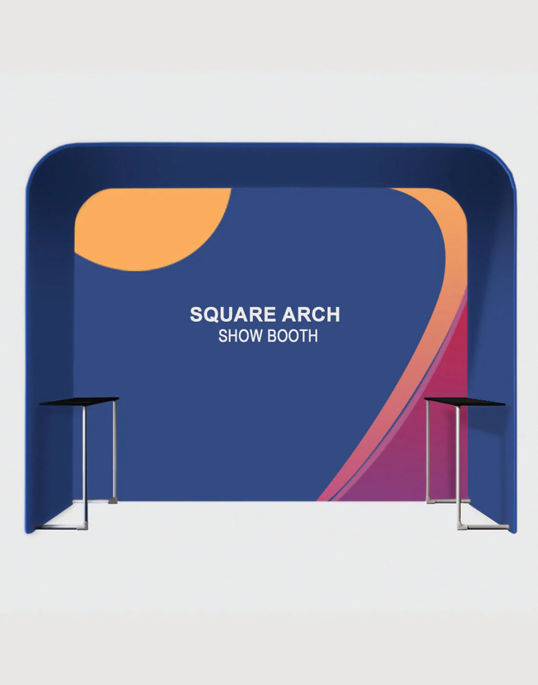 Square Arch Trade Show Booth with Shelf