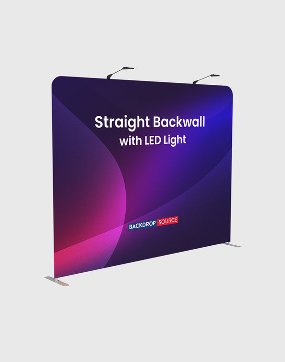 Straight Backwall Kit with LED Spot Light