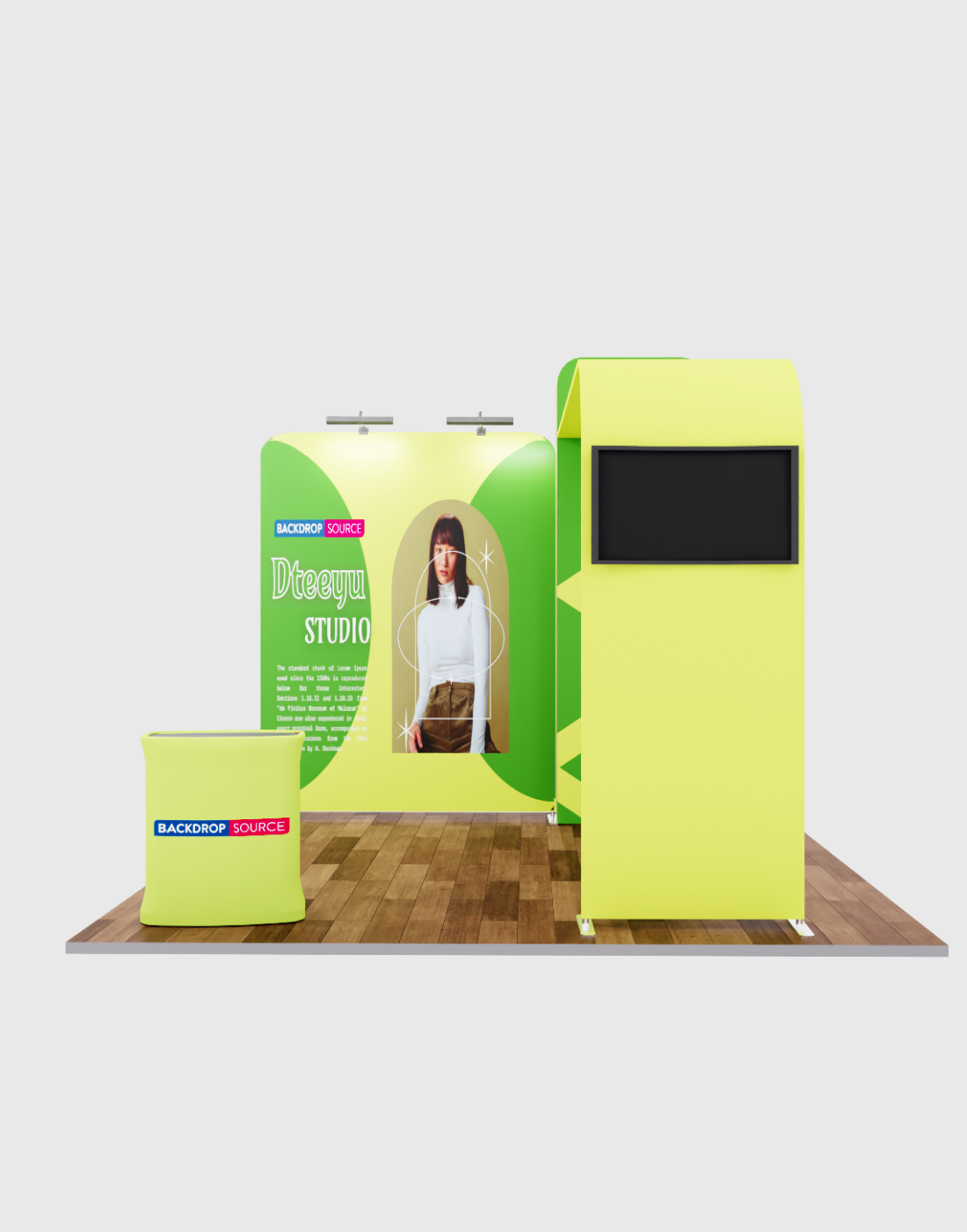 Premium Modular L Arch TV Display Exhibition Kit for 10ft Wide Booths