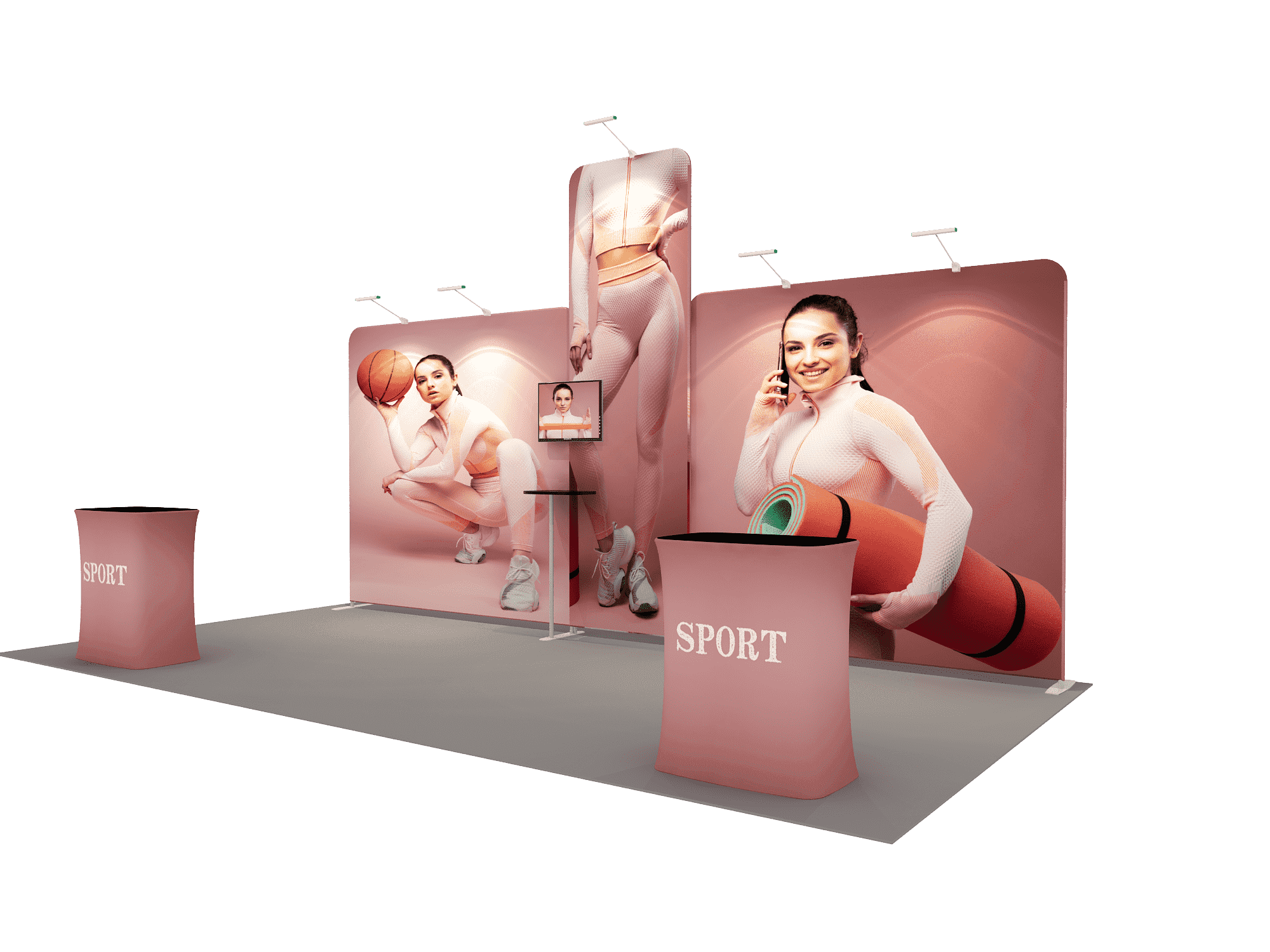 Portable Exhibit Display 20ft - Model 12 - Backdropsource